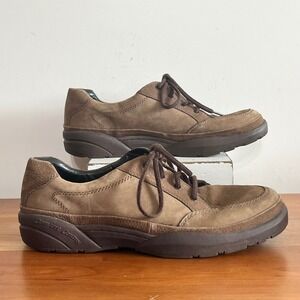 Dr. Comfort Justin 5520 Mens Brown Leather Walking Shoes Size 11M Casual Lace Up